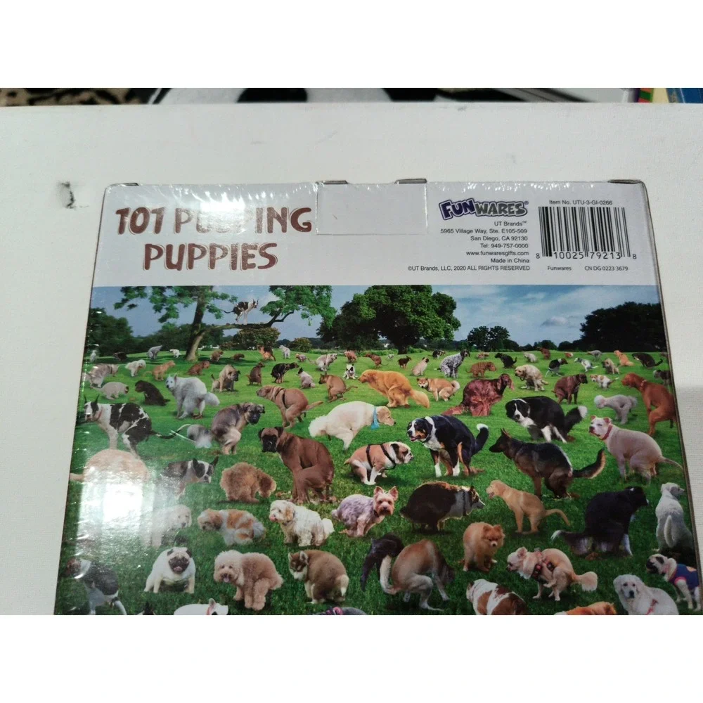 FUN WARES 1000 PIECE PUZZLE 101 POOPING PUPPIES DOGS NEW